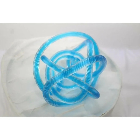 Hemp Rope Glass Art light Blue - Picture 2 of 5